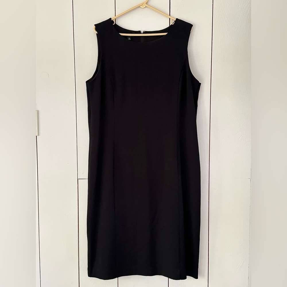 Talbots Sleeveless Sheath Dress Sz 20 Lined Black